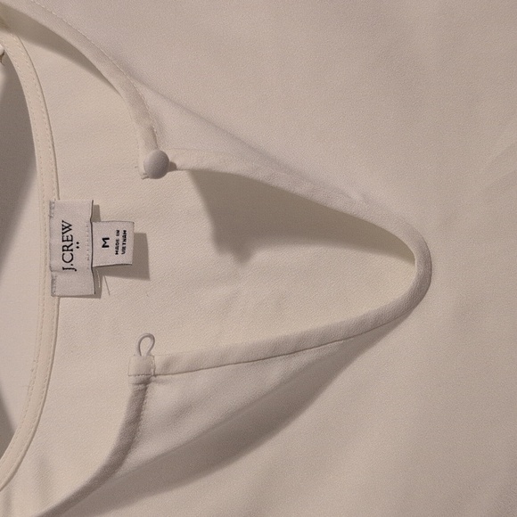 J. Crew Cream V-Neck Key-hole Blouse - Picture 5 of 7